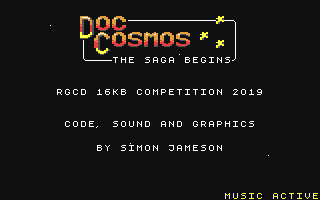 Doc Cosmos : The Saga Begins (Homebrew) — Title screen